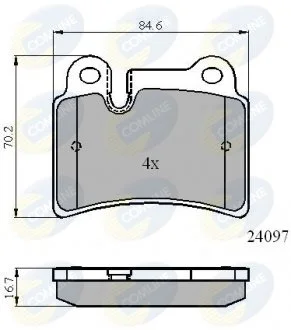 - Гальмівні колодки до дисків VW Touareg 02->10 Comline CBP01728