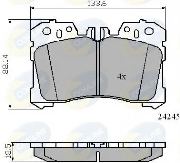 - Гальмівні колодки до дисків Lexus LS 06-> Comline CBP01733
