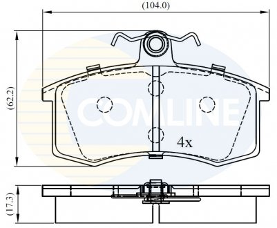 - Гальмівні колодки до дисків LADA Comline CBP0173 (фото 1)