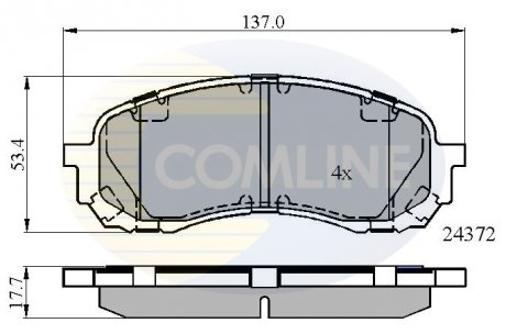 - Гальмівні колодки до дисків Subaru Impreza 01-> Comline CBP01778