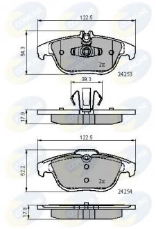 - Гальмівні колодки до дисків Mercedes-Benz C-Class07->, E-Class 09->, GLK Class 08-> Comline CBP01792
