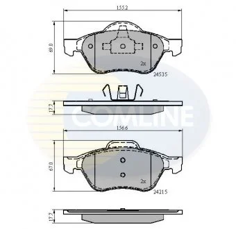 - Гальмівні колодки до дисків Renault Clio 06->, Megane II 03->, Scenic 07-> Comline CBP02017
