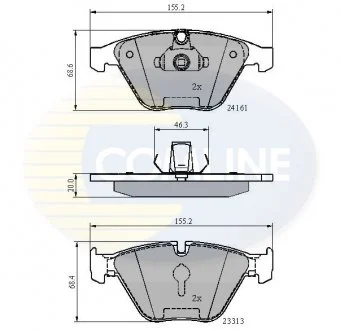 - Гальмівні колодки до дисків BMW 3 Series 05->, X1 09->, Z4 09-> Comline CBP02100