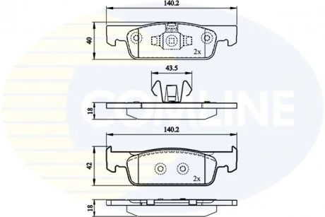 Фото - Гальмівні колодки до дисків Renault Clio IV 12-> Comline CBP02144 - Гальмівні колодки до дисків Renault Clio IV 12-> Comline CBP02144