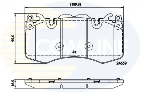 - Гальмівні колодки до дисків Land Rover Range Rover 09-> Comline CBP02211