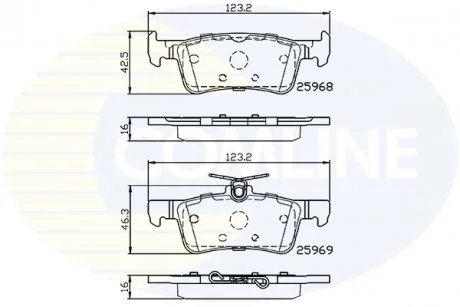 - Гальмівні колодки до дисків Peugeot 308 13-> Comline CBP02233