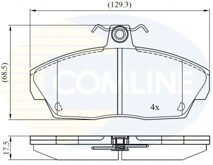 - Гальмівні колодки до дисків Land Rover Freelander 98->06 Comline CBP0232