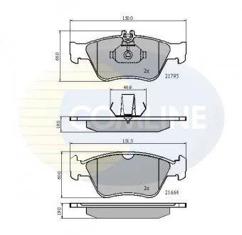 - Гальмівні колодки до дисків Mercedes-Benz C-Class 93->01, CLK 97->02, E-Class 95->03, SLK 96->04 Comline CBP0274