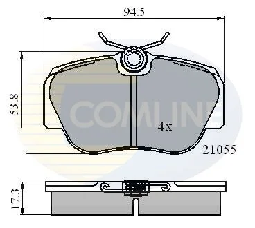 - Гальмівні колодки до дисків Mercedes-Benz 190 82->93 Comline CBP0328