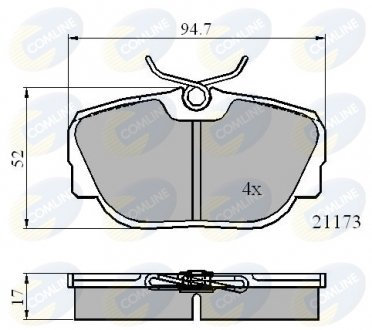 - Гальмівні колодки до дисків BMW 3 Series 82->94, Z1 85-> Comline CBP0361