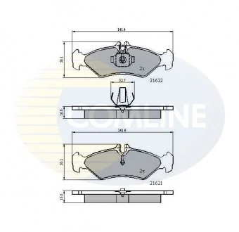- Гальмівні колодки до дисків Mercedes-Benz Sprinter 95->06, VW LT 96->06 Comline CBP0453