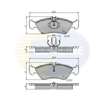 - Гальмівні колодки до дисків Mercedes-Benz Sprinter 95->06, VW LT 96->06 Comline CBP0478