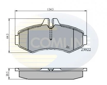 - Гальмівні колодки до дисків Mercedes-Benz V-Class 96->03, Mercedes-Benz Vito Van 96->03 Comline CBP0480