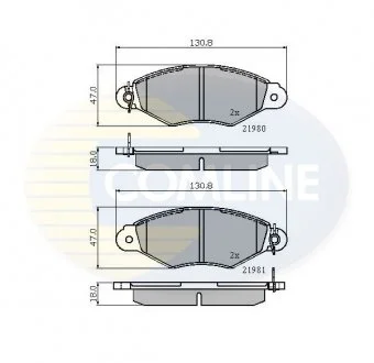- Гальмівні колодки до дисків Citroen Xsara 97->05, Peugeot 206 98->, 306 93->01 Comline CBP0485