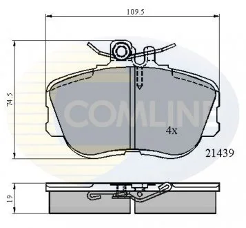 - Гальмівні колодки до дисків Mercedes-Benz C-Class 93->01 Comline CBP0503