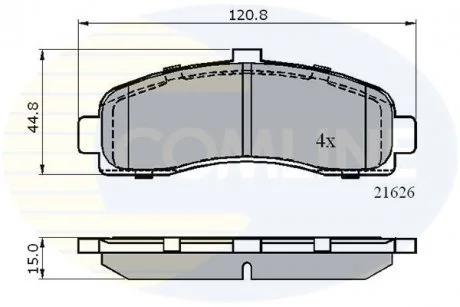 - Гальмівні колодки до дисків Nissan Micra 92->02 Comline CBP0508 (фото 1)