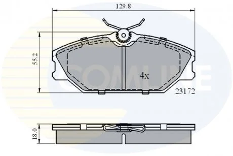 Фото - Гальмівні колодки до дисків Renault Megane 96->99 Comline CBP0526 - Гальмівні колодки до дисків Renault Megane 96->99 Comline CBP0526