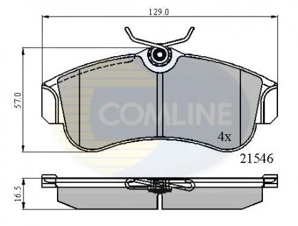 - Гальмівні колодки до дисків Nissan Almera 00->, Primera 90->02 Comline CBP0566