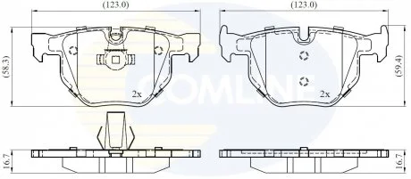 Фото 1 - - Гальмівні колодки до дисків BMW 5 Series 03->, 6 Series 04->07 Comline CBP06001 - Гальмівні колодки до дисків BMW 5 Series 03->, 6 Series 04->07 Comline CBP06001 (фото 1)