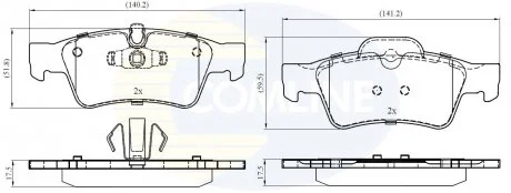 - Гальмівні колодки до дисків Mercedes-Benz M-Class 05->, R-Class 06->, G-Class 04->, GL Class 06-> Comline CBP06059