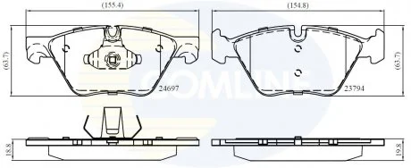 - Гальмівні колодки до дисків BMW 5 Series 10-> Comline CBP06075