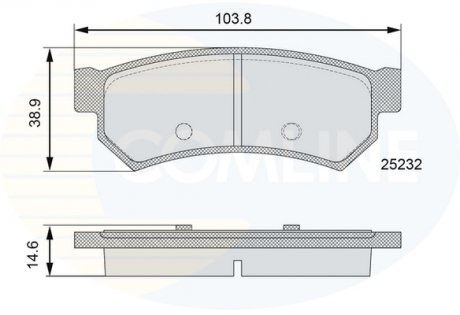 - Гальмівні колодки до дисків Chevrolet Lacetti 07->, Nubira 07->, Optra 07-> Comline CBP06100