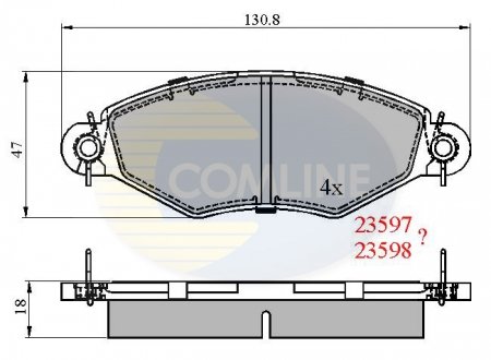 - Гальмівні колодки до дисків Citroen Xsara 98->00, Peugeot 206 98->05, 306 93->01 Comline CBP0704