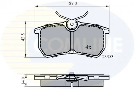 - Гальмівні колодки до дисків Ford Fiesta 04->07, Focus 98->05 Comline CBP0705