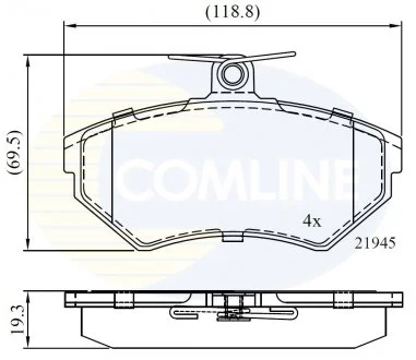 - Гальмівні колодки до дисків Audi A4 94->01, VW Passat 96->02 Comline CBP0736