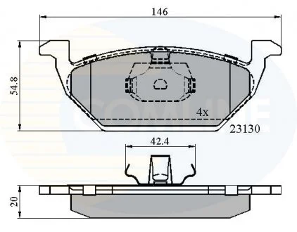 - Гальмівні колодки до дисків Audi A1 10->, A3 96->03, Seat Cordoba 99->, Ibiza 02->, Leon 99->06, Seat Toledo 99->06, Skoda Febia 99->, Octavia 98->10, Roomster 06->,VW Bora 98->99, Fox 05->, Golf 97->, New Beetle 98->, Polo 01-> Comline CBP0737