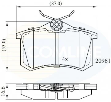 Колодки зад vw sharan/galaxy/alhambra Comline CBP0797