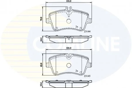 - Гальмівні колодки до дисків Mercedes-Benz C-Class00->08, CLC 08->11, CLK Coupe 02->10, SLK 04->11 Comline CBP0854