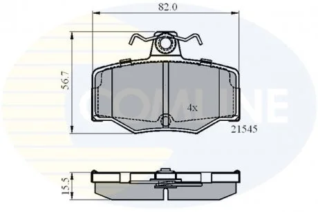 - Гальмівні колодки до дисків Nissan Almera 00->, Primera 90->02 Comline CBP0878