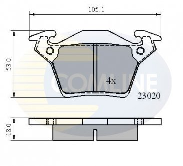 - Гальмівні колодки до дисків Mercedes-Benz V-Class 96->03, Vito Van 96->03 Comline CBP0888