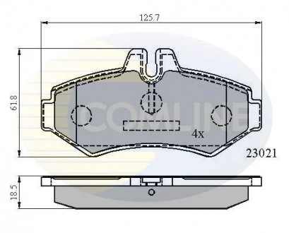 - Гальмівні колодки до дисків Mercedes-Benz G-Class 90->, Sprinter 95->06, VW LT 96->06 Comline CBP0914