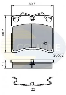 - Гальмівні колодки до дисків VW Transporter T4 90->99 Comline CBP0925