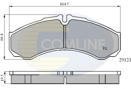 - Гальмівні колодки до дисків Iveco Daily Van 96->, Renault Mascott 99->10 Comline CBP0931 (фото 1)