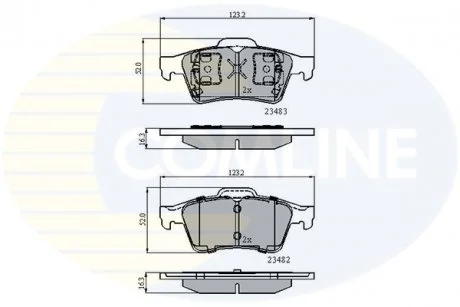 Фото - Гальмівні колодки до дисків Nissan Primera 02->, Renault Espace 02->, Laguna 01->, Megane 06->, Vel Satis 02-> Comline CBP0946 - Гальмівні колодки до дисків Nissan Primera 02->, Renault Espace 02->, Laguna 01->, Megane 06->, Vel Satis 02-> Comline CBP0946
