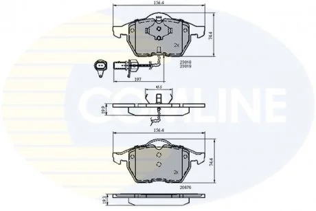 - Гальмівні колодки до дисків Audi A4 95->08, A6 97->05, VW Passat 96->05 Comline CBP11025