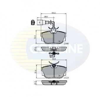- Гальмівні колодки до дисків VW Transporter 90->03 Comline CBP11151