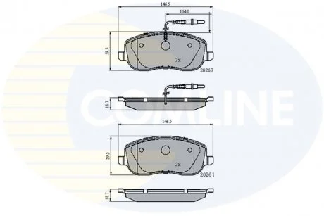 - Гальмівні колодки до дисків Citroen C8 02->, Dispatch 95->, Fiat Scudo 03->, Ulysse 02->11, Lancia Phedra 02->10, Peugeot 807 02->, Expert 96-> Comline CBP11158