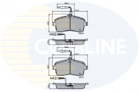 - Гальмівні колодки до дисків Peugeot 407 04-> Comline CBP11250 (фото 1)