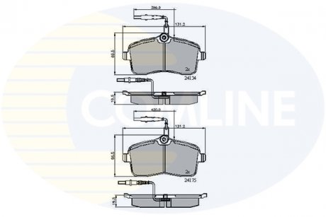 - Гальмівні колодки до дисків Peugeot 407 04-> Comline CBP11250