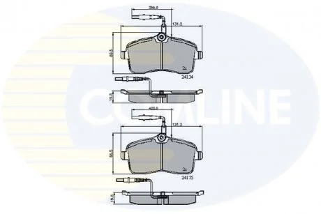 - Гальмівні колодки до дисків Peugeot 407 04-> Comline CBP11250