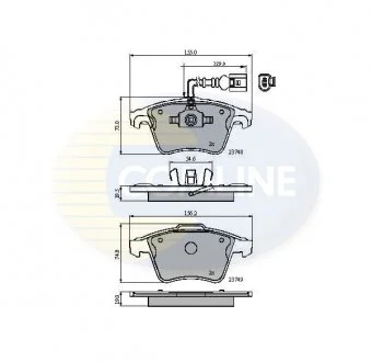 - Гальмівні колодки до дисків VW Multivan 03->, Transporter T5 03-> Comline CBP11311