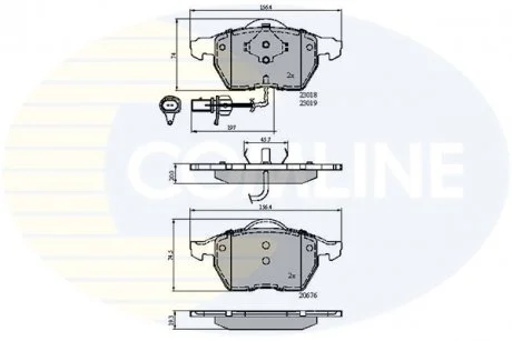- Гальмівні колодки до дисків Audi A4 01->09, A6 97->11, Seat Exeo 08->, Skoda Superb 01->08, VW Passat 96->05 Comline CBP11542