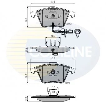 - Гальмівні колодки до дисків Audi A4 97->09, A6 Allroad Quattro 04->11, A8 03->10, Seat Exeo 08-> Comline CBP11753
