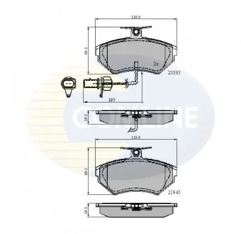 - Гальмівні колодки до дисків Audi A4 94->08, Seat Exeo 08->, VW Passat 96->00 Comline CBP1736