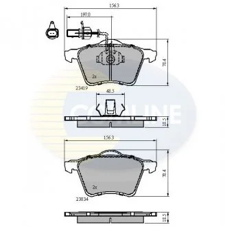 - Гальмівні колодки до дисків Ford Galaxy 97->06, Seat Alhambra 96->10, VW Sharan 95->08 Comline CBP1885