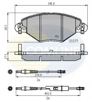 - Гальмівні колодки до дисків Citroen C5 01-> Comline CBP21120